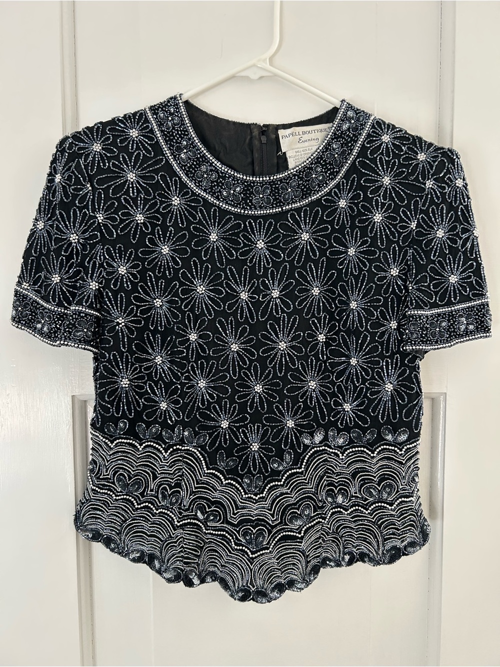 Vintage Eveningwear Silk Top Cocktail Attire